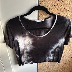 Tie-Dye Black and White Women's Top